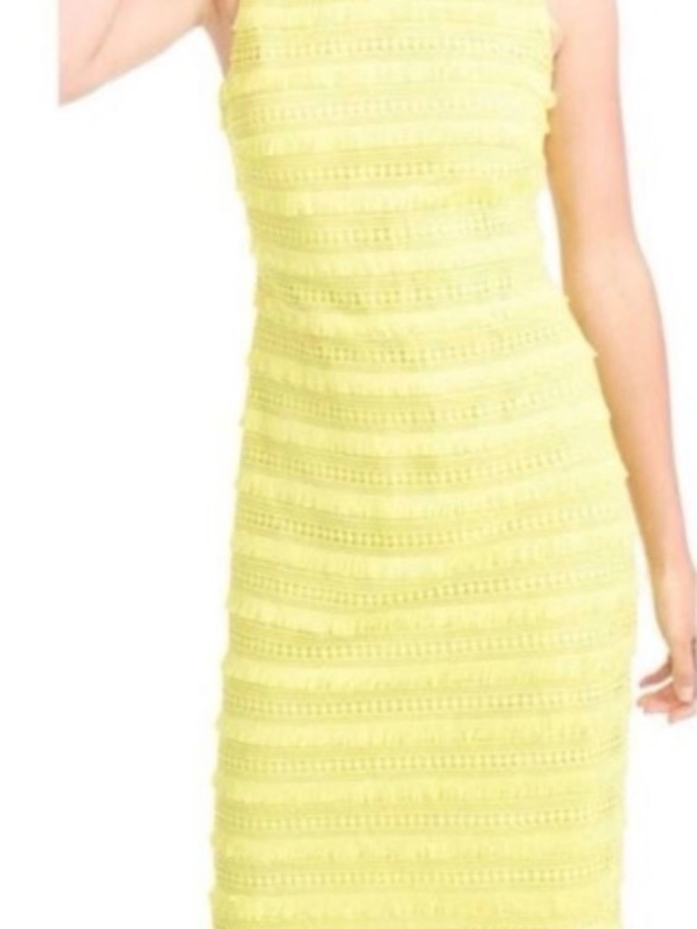 JCrew Citron Yellow Fringe Dress - Women (knee length)